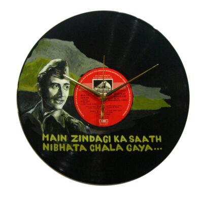 HMV records India clock: Hum Dono Dev Anand old Bollywood vinyl LP