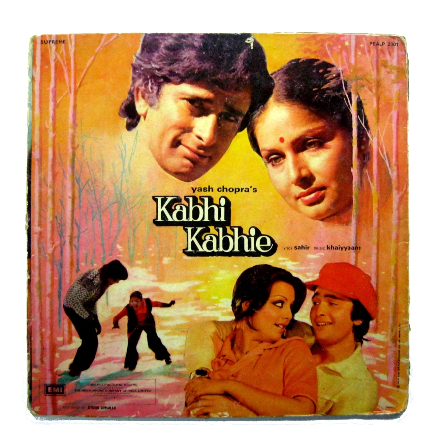 Buy rare Kabhi Kabhie old Bollywood vinyl LP music records for sale front jacket