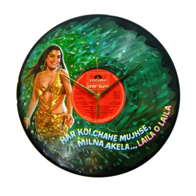 Used vinyl records for sale converted to clocks: Buy Qurbani old Bollywood vinyl LPs