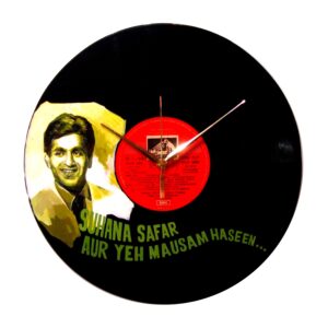 Indian vinyl records clock: Madhumati Dilip Kumar old rare Bollywood vinyl LP
