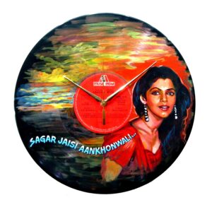 Hindi records for sale converted to clocks: Sagar old Bollywood vinyl LP