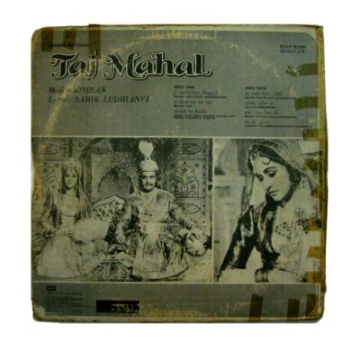 Taj Mahal old rare Bollywood vinyl LP records for sale back cover