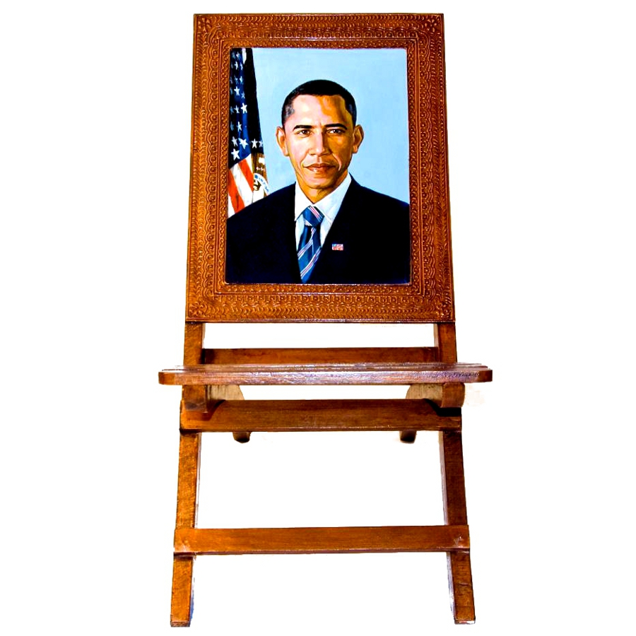 hand painted furniture design ideas: obama chair painting