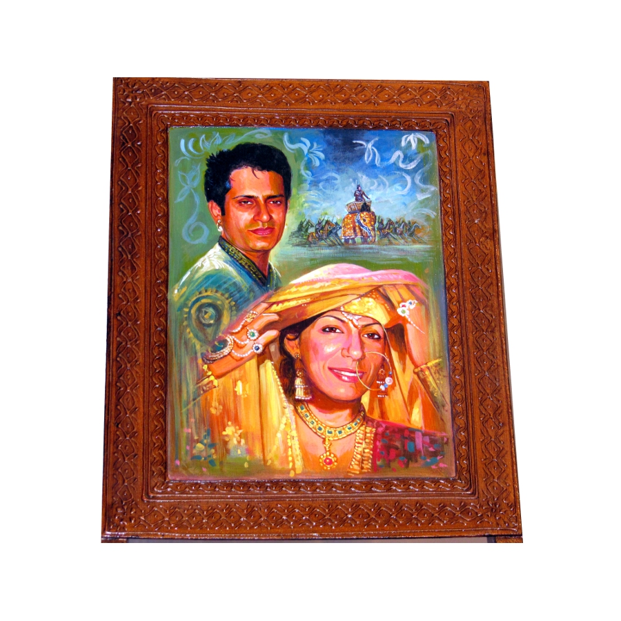 Hand painted furniture featuring custom Bollywood movie posters
