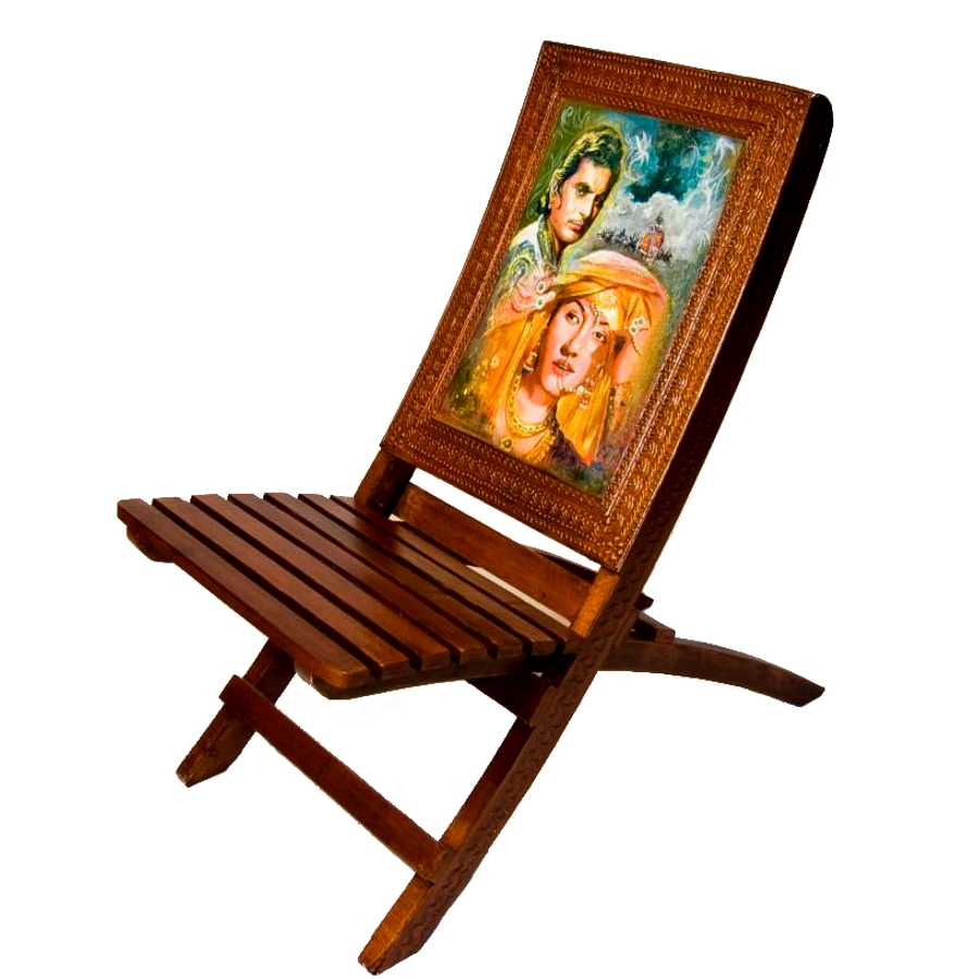 Hand painted chairs ideas: Bollywood theme Mughal-e-Azam chair for sale