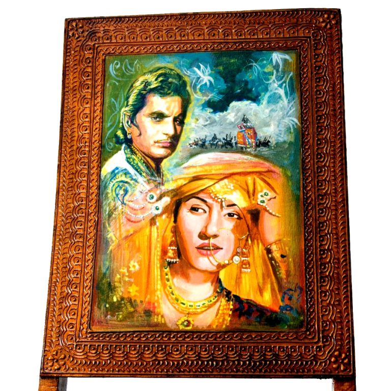 Hand painted chairs ideas: Bollywood theme Mughal-e-Azam chair for sale