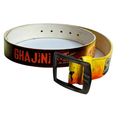 Bollywood belts hand painted with old movie posters