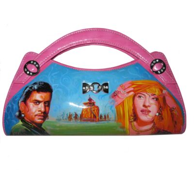 Bollywood clutch bag for sale online hand painted with movie posters art!