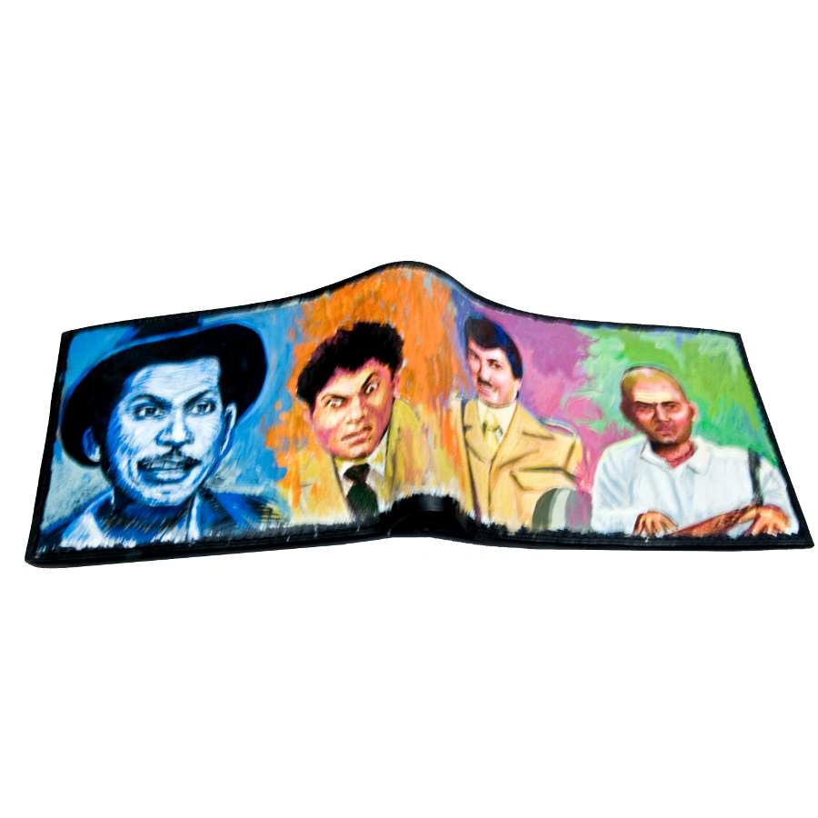 Bollywood merchandise for sale: hand painted leather wallets