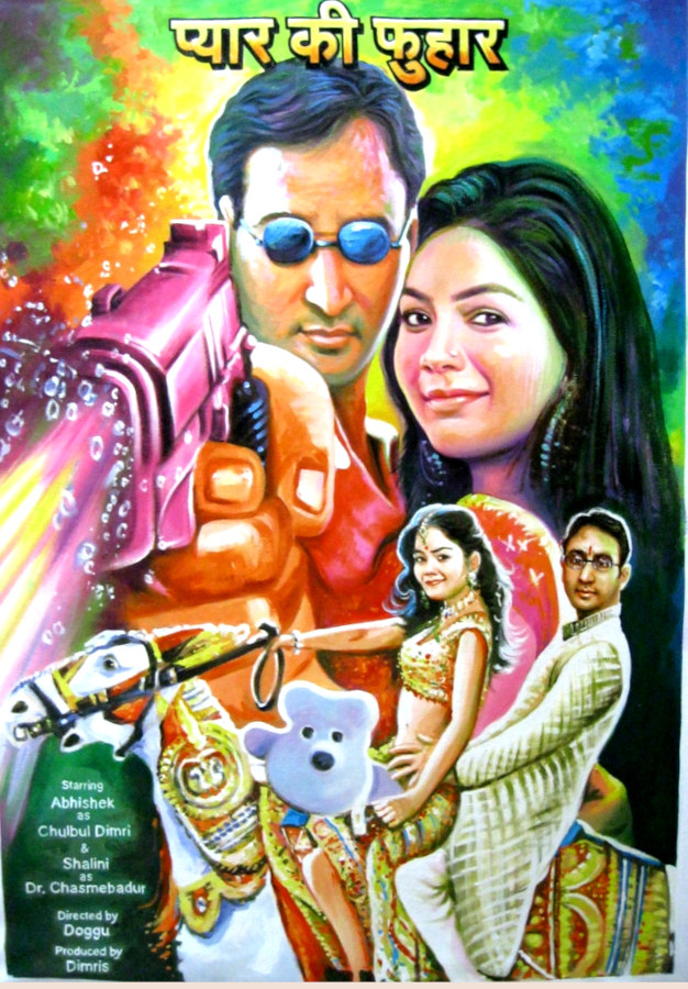 Custom Bollywood wedding posters for movie themed decor ideas