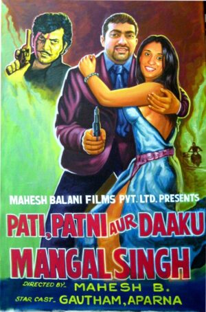 Custom made Hindi movie posters hand painted by artists in studio