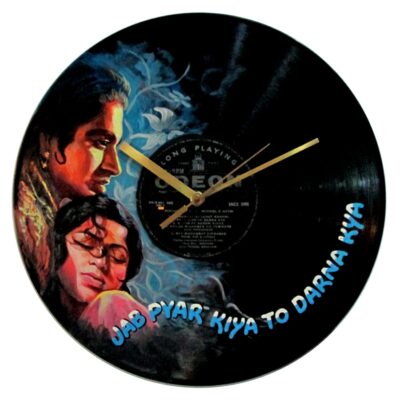 Old school vinyl records: Mughal-e-Azam rare Bollywood vinyl LP clock for sale