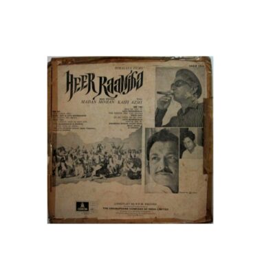 Heer Raanjha rare old used Bollywood vinyl records for sale online back cover