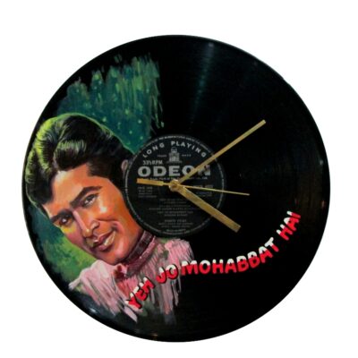 Painted records ideas: Kati Patang Rajesh Khanna vinyl LP album clock