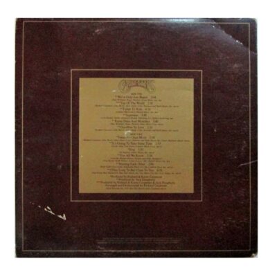 Vinyl record for sale: The Carpenters album "The Singles (1969-1973) back jacket