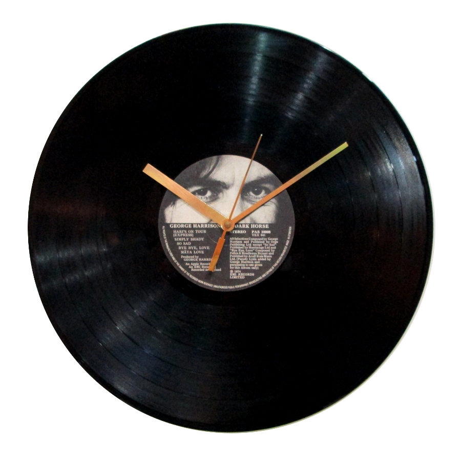 Record player clock: George Harrison Dark Horse