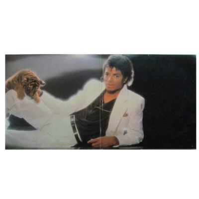 Clocks made from old vinyl records: Thriller Michael Jackson Inside jacket