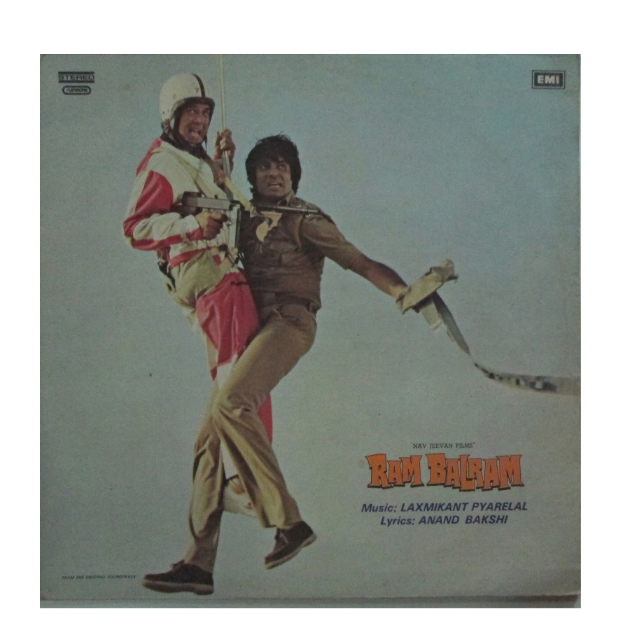 Bollywood vinyl clock: Ram Balram LP record front jacket