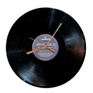 Vinyl record wall clock made from Stars on 45 Vol 2 LP
