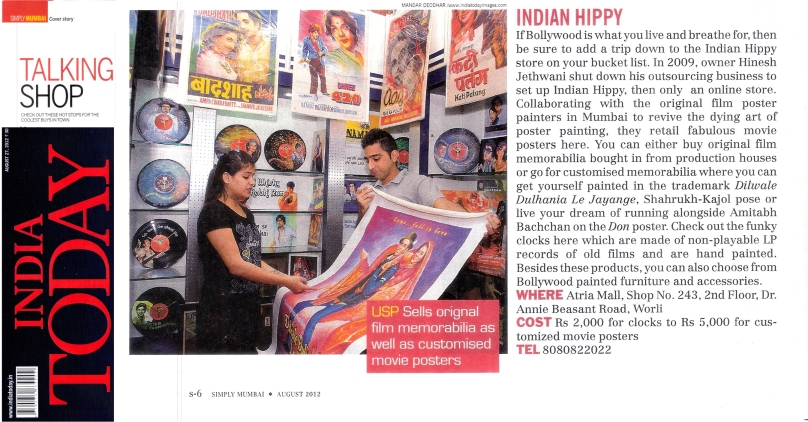 Custom Bollywood posters studio Indian Hippy