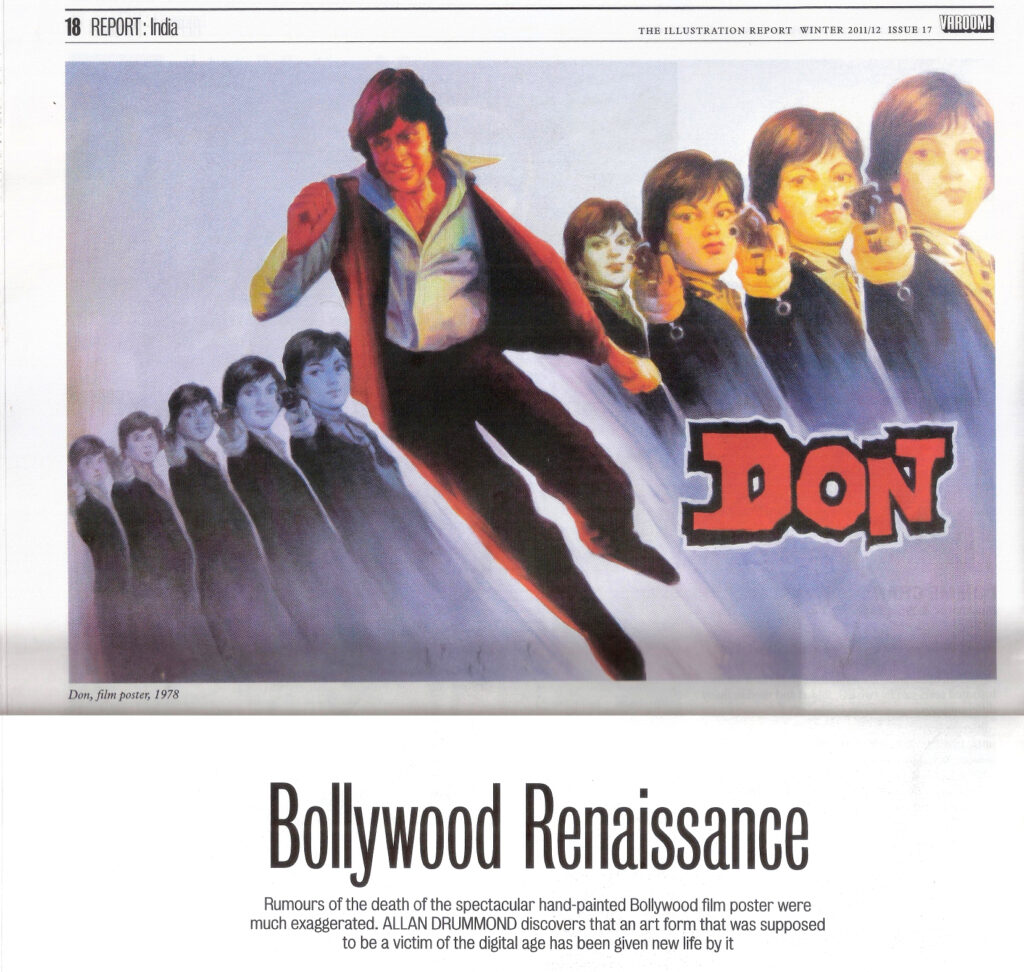 Hand painted Bollywood posters art renaissance period