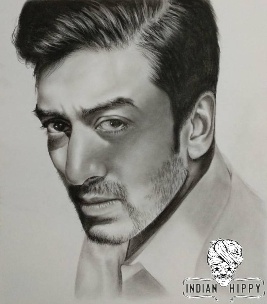 Buy pencil sketch portrait online made by charcoal drawing artists in India