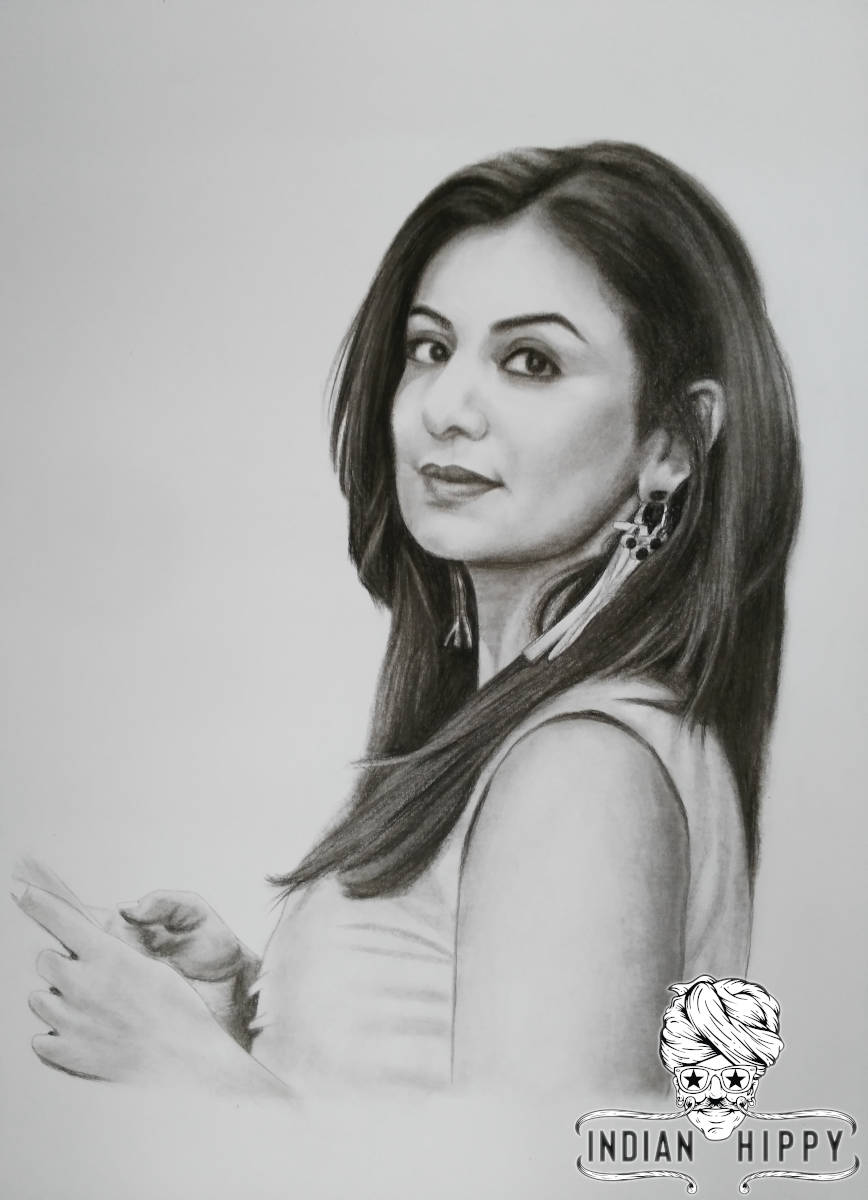 Rashmika Mandanna Pencil Drawing  Celebrity art drawings Celebrity  portraits drawing Beautiful pencil sketches