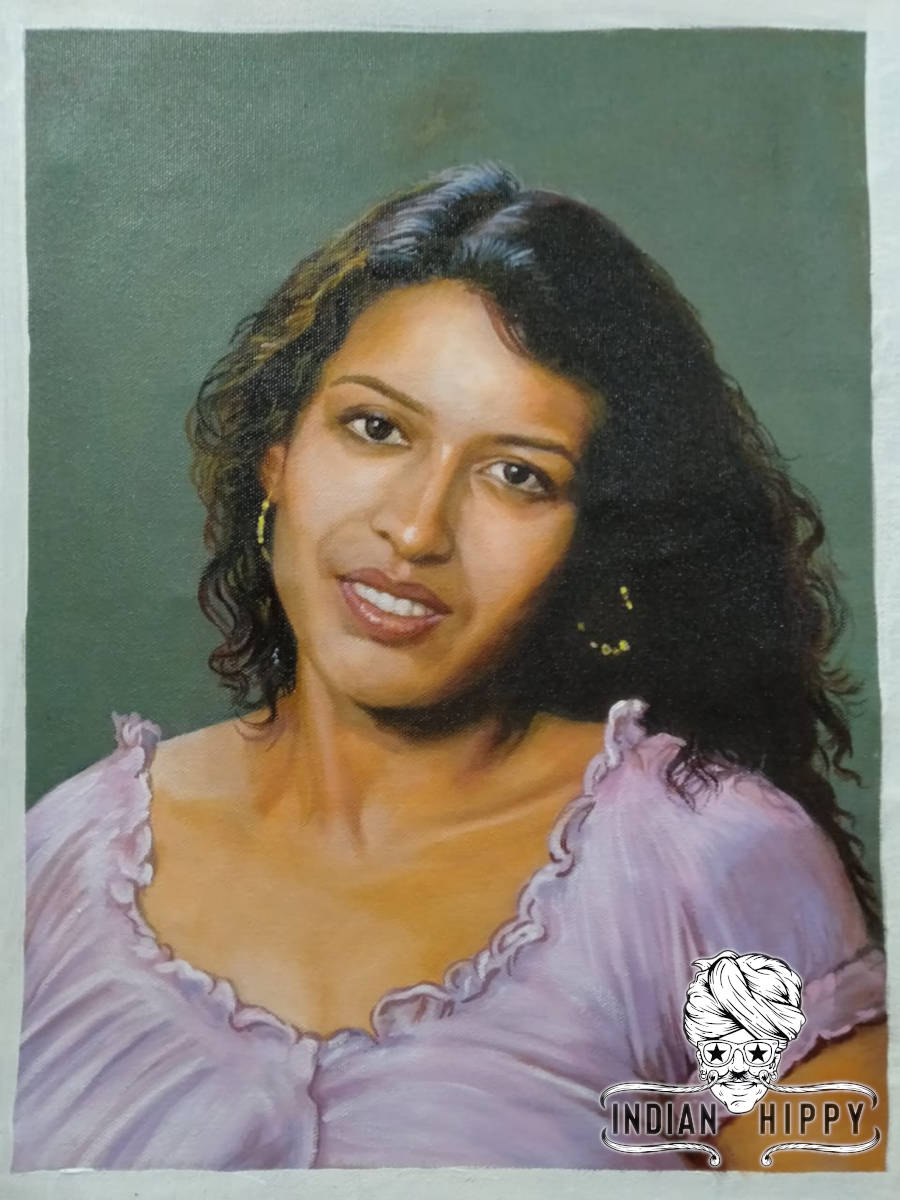 Oil painting of portrait